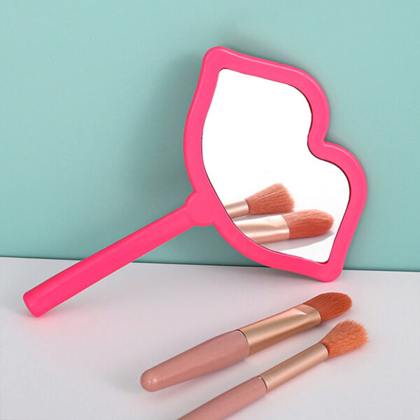 Lip Shaped Handheld Makeup Mirror - Image 3