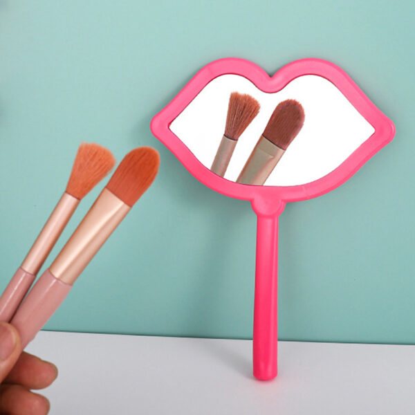 Lip Shaped Handheld Makeup Mirror - Image 4