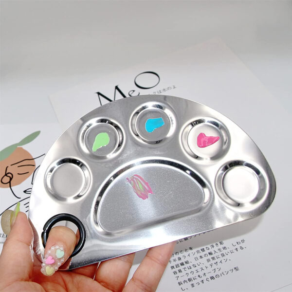 Stainless Steel Makeup and Nail Art Mixing Palette - Image 3