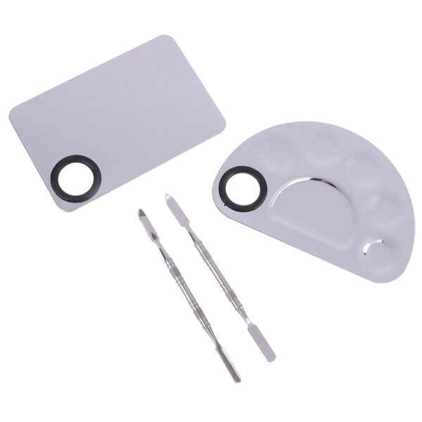 Stainless Steel Makeup and Nail Art Mixing Palette - Image 4