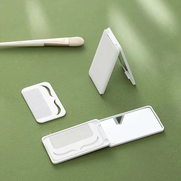 Portable Travel Makeup Mirror with Comb Set - Image 5