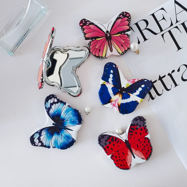 Compact Folding Butterfly Makeup Mirror - Image 3