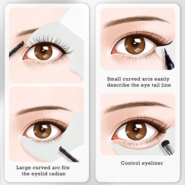 Multifunctional Eyelash and Eyeliner Stencil Guide Tool - Image 3