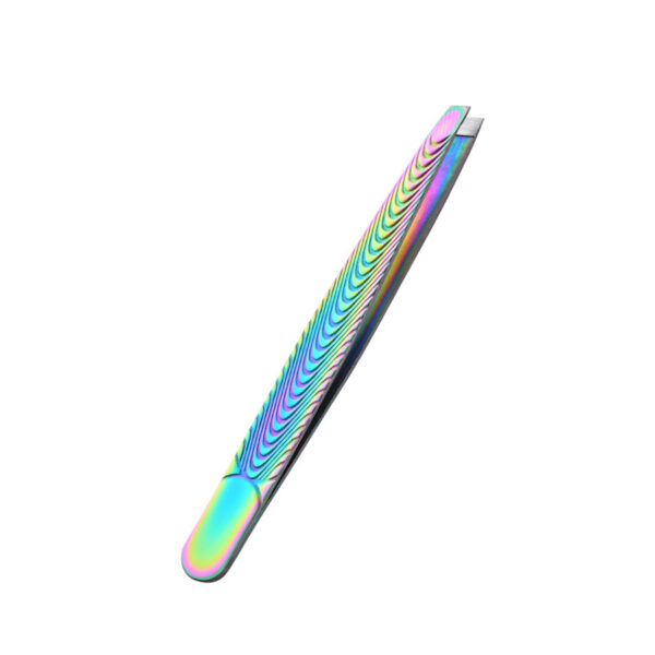 Rainbow Stainless Steel Precision Eyebrow Tweezers - Image 4