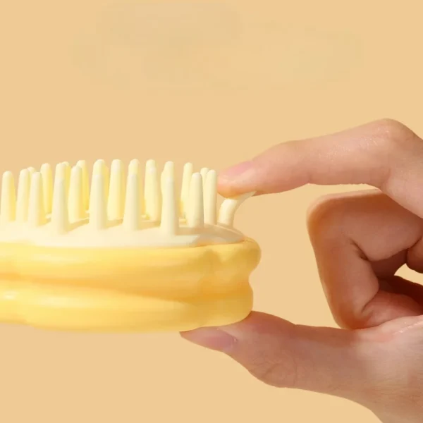 Flower Pattern Silicone Shampoo Brush for Scalp and Body Massage - Image 5
