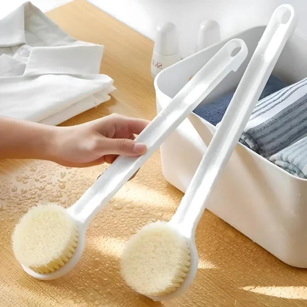 Long Handle Bath Brush for Exfoliating and Body Cleansing - Image 2