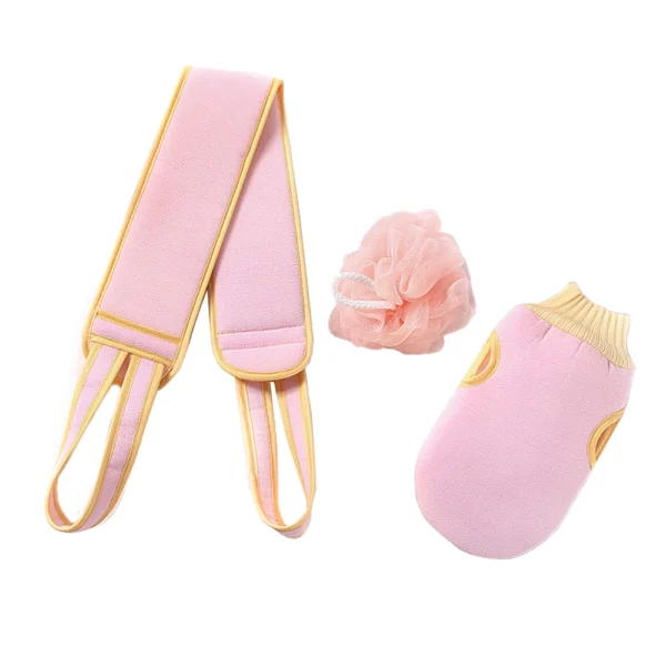 3-Piece Exfoliating Bath Set with Gloves, Brush, and Scrubber - Image 6