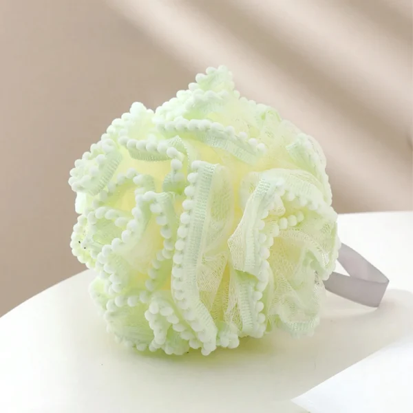 Flower Lace Bath Sponge Ball - Image 4