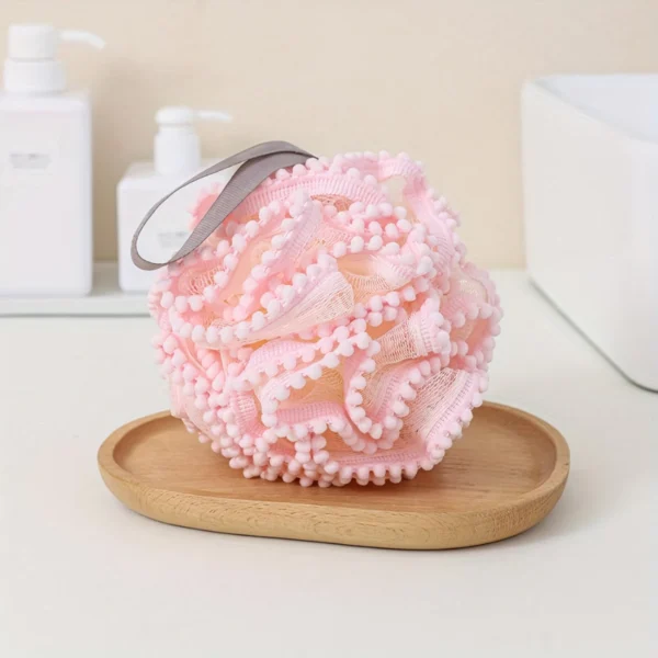 Flower Lace Bath Sponge Ball - Image 3
