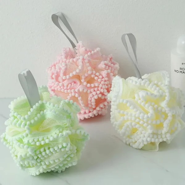 Flower Lace Bath Sponge Ball - Image 6