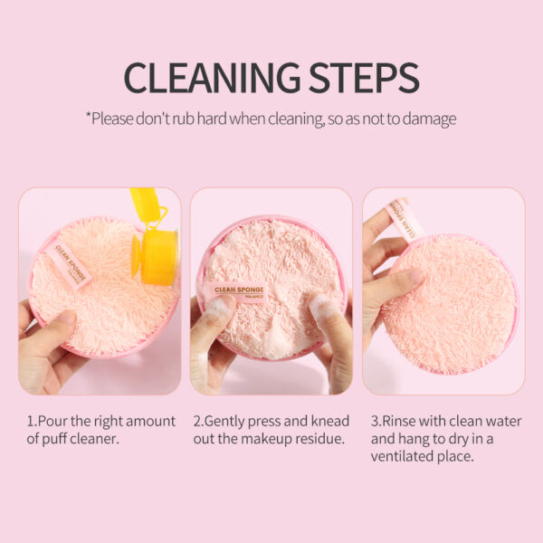 3Pcs Reusable Makeup Removal Sponge Set - Image 5