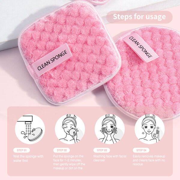 3Pcs Reusable Makeup Removal Sponge Set - Image 3