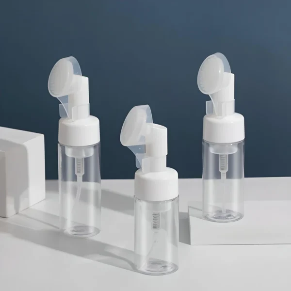 100ml Empty Foam Cleanser Bottle with Brush Pump Dispenser - Image 2