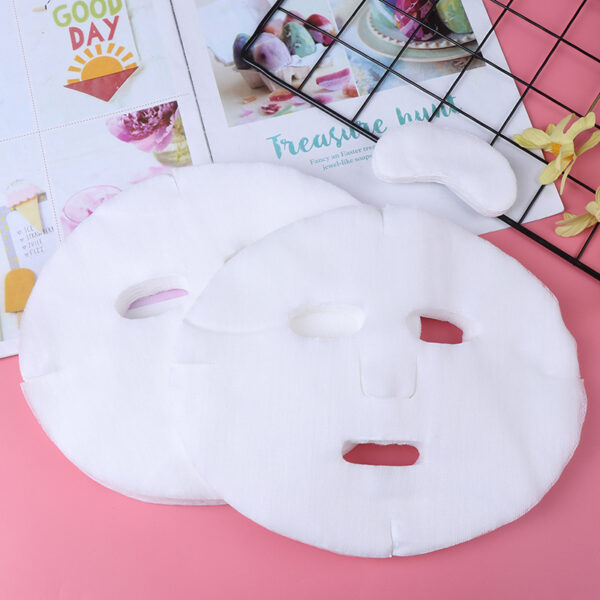 100pcs White DIY Soft Breathable Cotton Facial Mask Sheets - Image 4