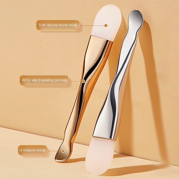 Double Head Silicone Facial Mask Brush - Image 4