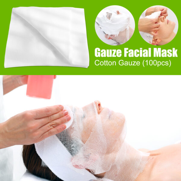 100Pcs Cotton Gauze Face Care Wipes - Image 2