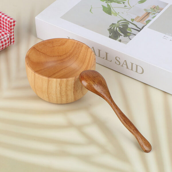 2Pcs Wooden Facial Mask Bowl and Spoon Set - Image 3