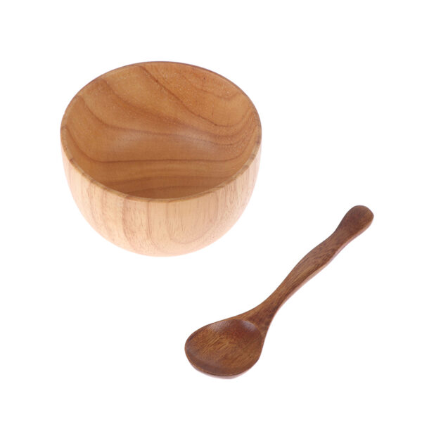 2Pcs Wooden Facial Mask Bowl and Spoon Set - Image 5