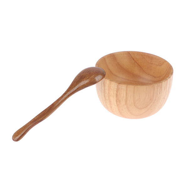 2Pcs Wooden Facial Mask Bowl and Spoon Set - Image 6