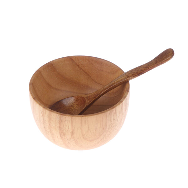 2Pcs Wooden Facial Mask Bowl and Spoon Set - Image 4