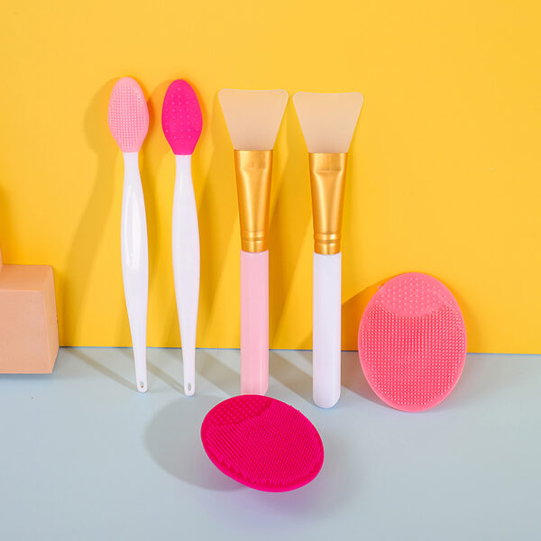 6Pcs Silicone Exfoliating Facial Cleansing Brush Set - Image 4