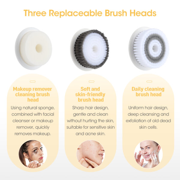 Ultrasonic Electric Facial Cleansing Brush 360 Rotate Skin Care Tool - Image 3