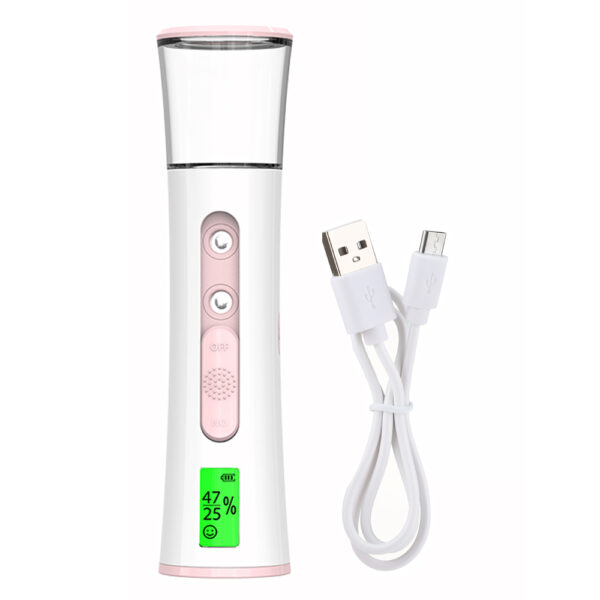 Travel-Sized Nano Mist Facial Steamer & Humidifier with Skin Tester - Image 7