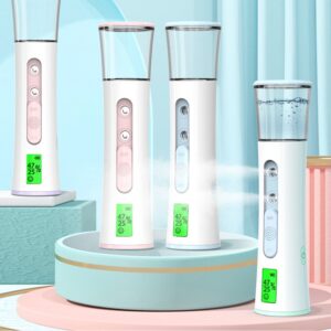 Travel-Sized Nano Mist Facial Steamer & Humidifier with Skin Tester
