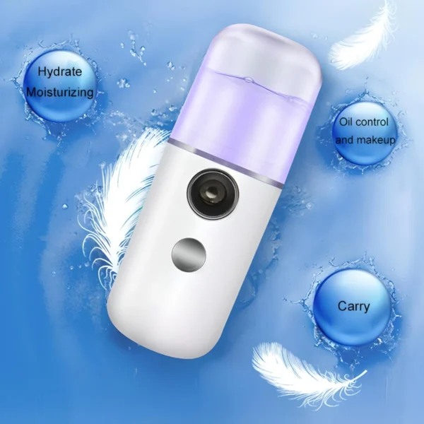 Mini Nano Facial Mist Sprayer - USB Rechargeable Humidifier & Moisturizer - Image 3